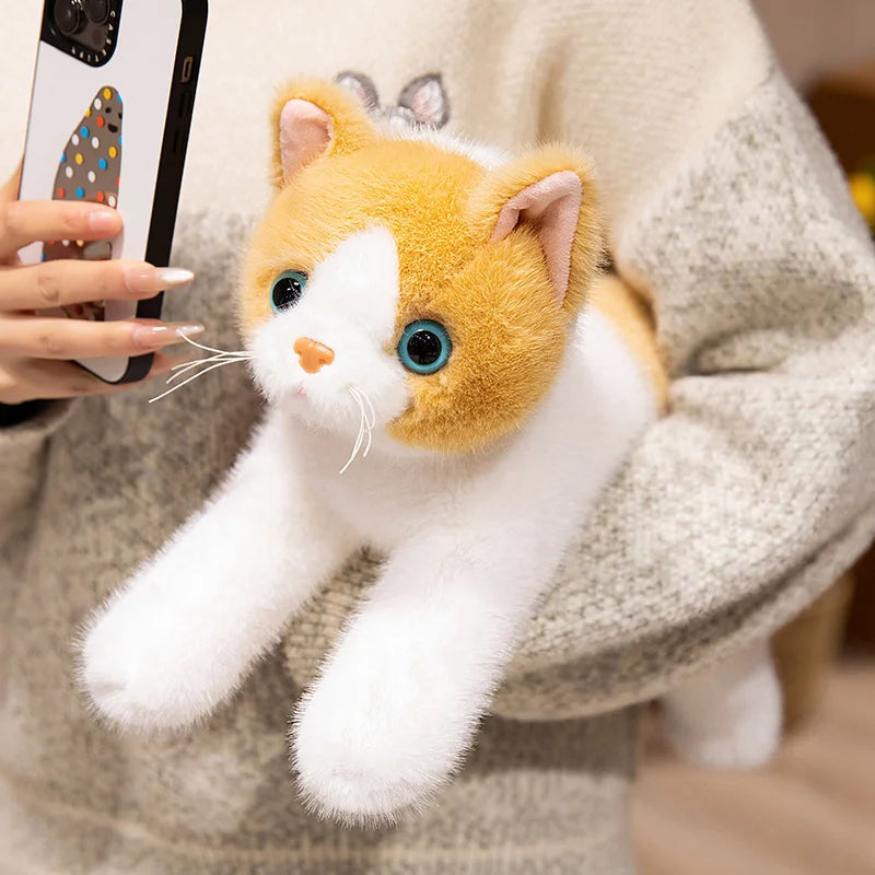 40/50cm British Shorthair Ragdoll Cat Plushies Soft Doll Lifelike Pet Calico Cat Adorable Birthday Gift For Girl Boy