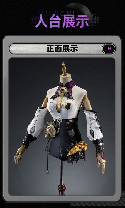 Zenless Zone Zero Yidhari Cosplay Costume Wig Uniform Bodysuit Hat Spook Shack Halloween Party for Women Girls Role Play Outfit
