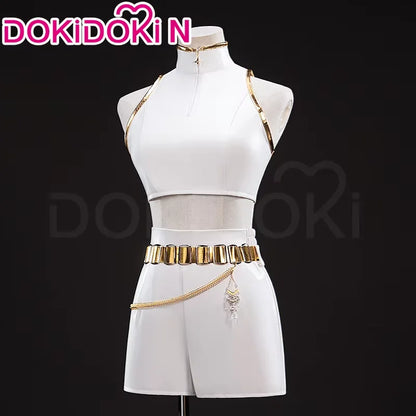 【Last Batch】IN STOCK Rumii Zoeyi Miraa Cosplay Costume【XS-3XL】DokiDoki-N Women White Suit Golden Rumii Cosplay Plus Size