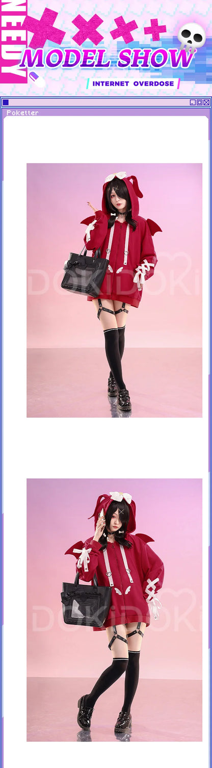 IN STOCK Ame chan Cospaly Costume Game Needy Streamer Overload Cosplay DokiDoki-SR Ame-chan Cospaly Women Causal Wear Costume