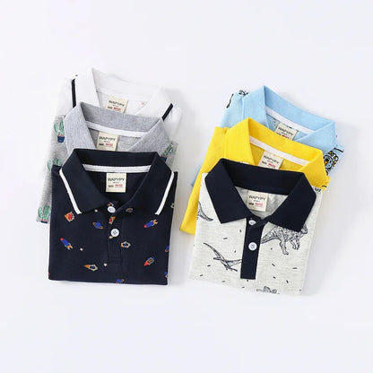 Fashion Kids Boys Polo Shirts Luxury Stand Collar Sport Children Boy Clothes Summer T Shirt Soft Breathable Cotton Toddler Polos