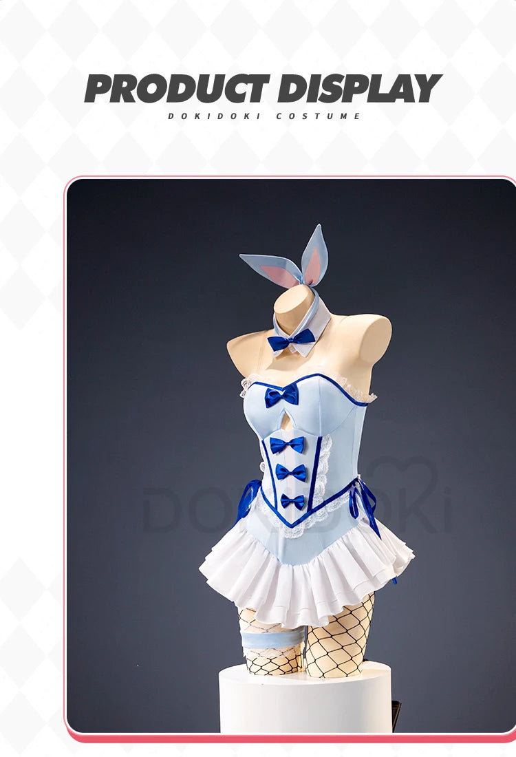 IN STOCK Kitagawa Marin Cosplay Costume Anime Cosplay DokiDoki-N Blue Bunny Girl Costume Marin Sexy Dress Rabbit Ears