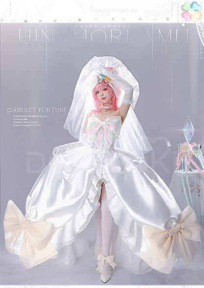 Hinamori Amu Cosplay Costume Anime Shugo Chara Cosplay DokiDoki-R Women Angel White Wedding Dress Hinamori Amu Costume Halloween