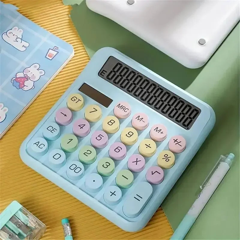 Ins Dopamine Candy Color Calculators Large Display Mechanical Dot Keyboard Back To School Supplies Students/Finance Stationery