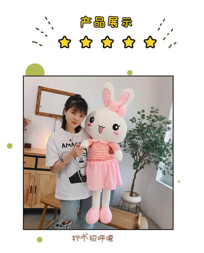 45-130cm Cute Long Legs Rabbit Plush Toy Stuffed Soft Animal Bunny Doll Baby Kids Toys Birthday Gift Christmas Present for Girl