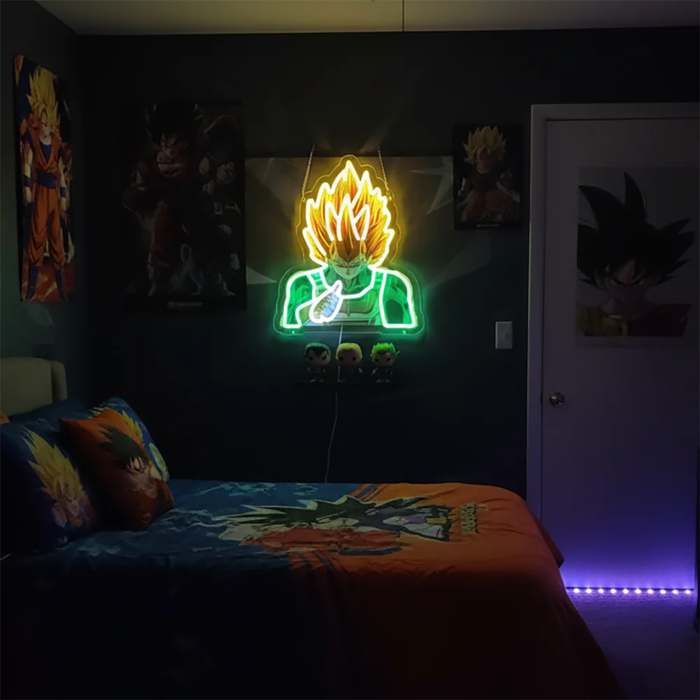 Custom Anime Acrylic Neon LED Light/Lamp Dragon Ball Z Artwork for Home Festival Decor Party Bar Hotel Salon Business Shop,Etc.