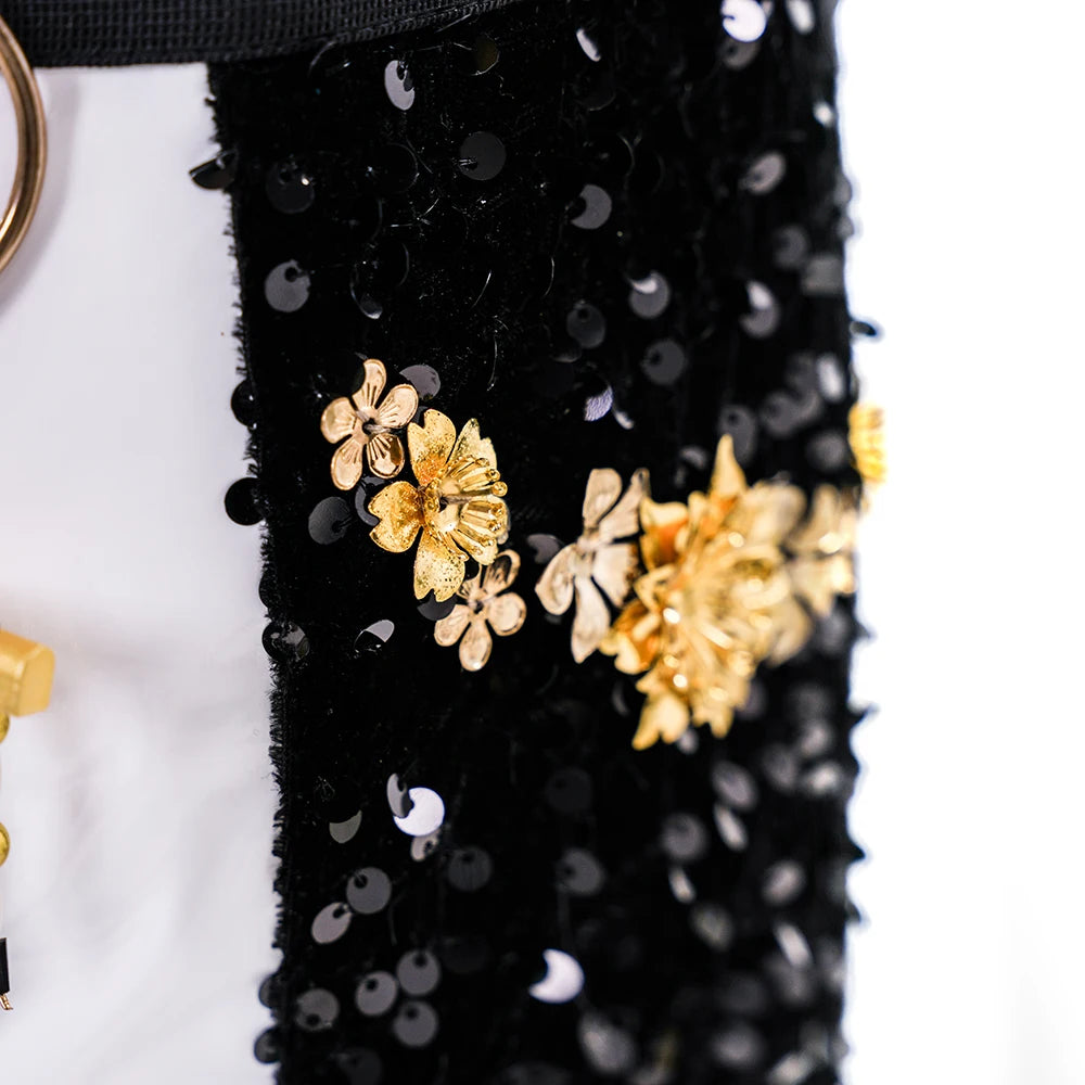 KPop Demon Hunters Rumi Cosplay Costume Black Gold Stage Costume Uniform Huntrix Performance Outfit Halloween Party Women Girls