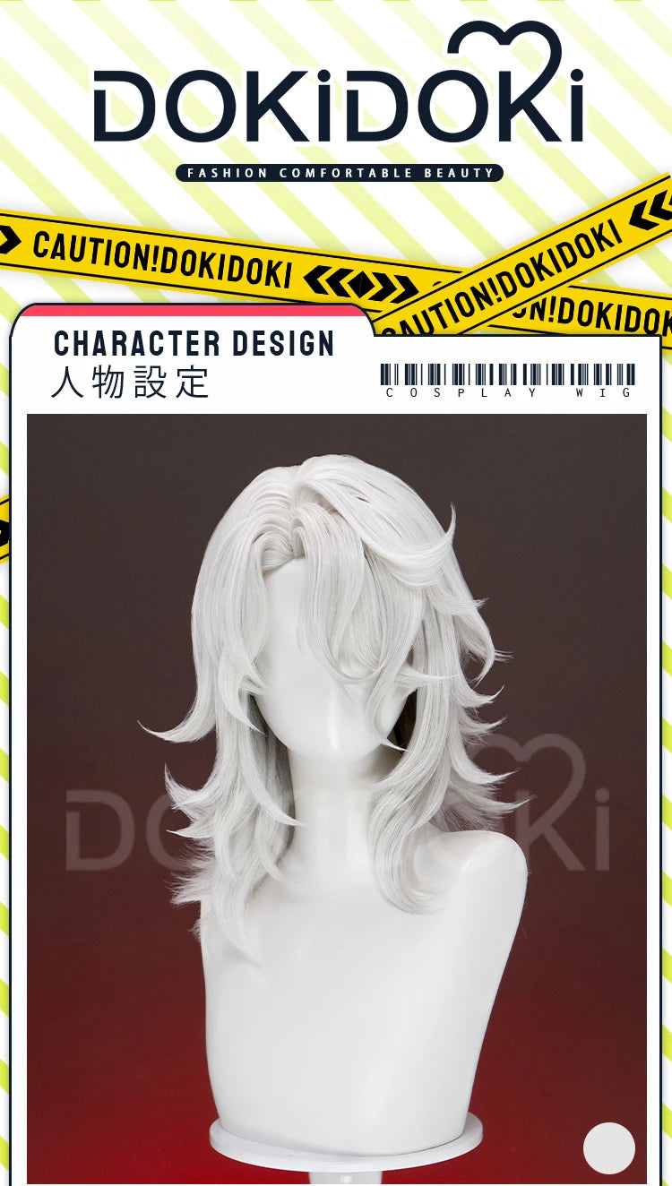IN STOCK Varka Durin Rerir Wig Game Genshin Impact Song of the Welkin Moon DokiDoki Knights of Favonius Varka Wig Halloween Horn