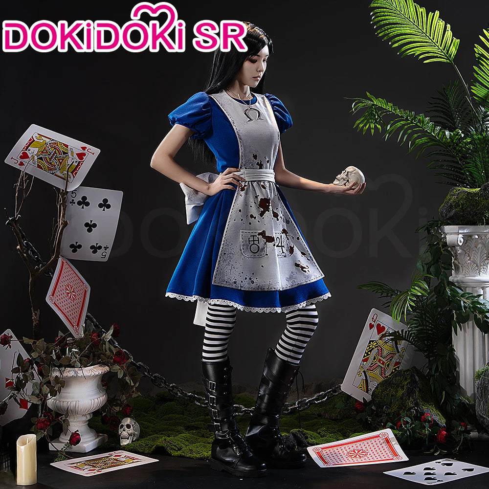 IN STOCK Alice Cosplay Costume Game Alice Madness Returns【S-3XL】DokiDoki-SR Women Halloween Dress Plus Size