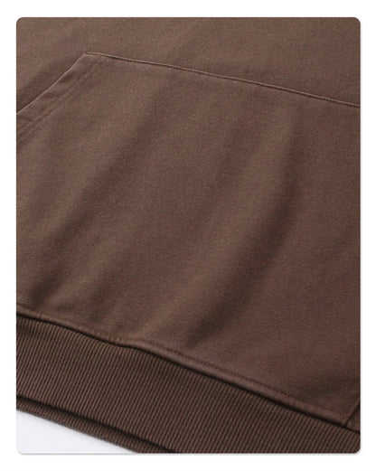 ZODF Retro Men's Heavyweight Gradient Washed Hoodies Unisex Loose Distressed Holes 450gsm Knitted Hooded Pullovers HY0891