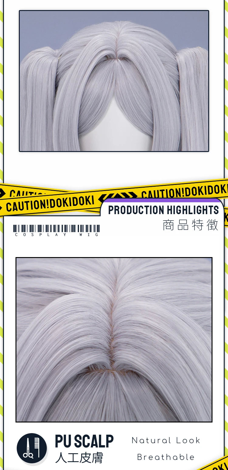 IN STOCK Frieren Wig Anime Frieren: Beyond Journey's End DokiDoki Frieren Cosplay Ear Clip Ears Free Cap