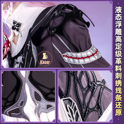 Honkai Star Rail Evernight March 7th Cosplay Costume Dress Headwear Mysterious Foreign Guest Halloween Party for Women iCoser