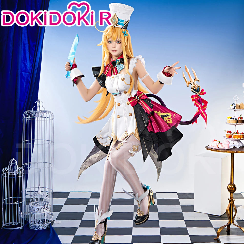 IN STOCK Escoffier Cosplay Costume Game Genshin Impact【XS-3XL】DokiDoki-R Fontaine Escoffier Plus Size Halloween