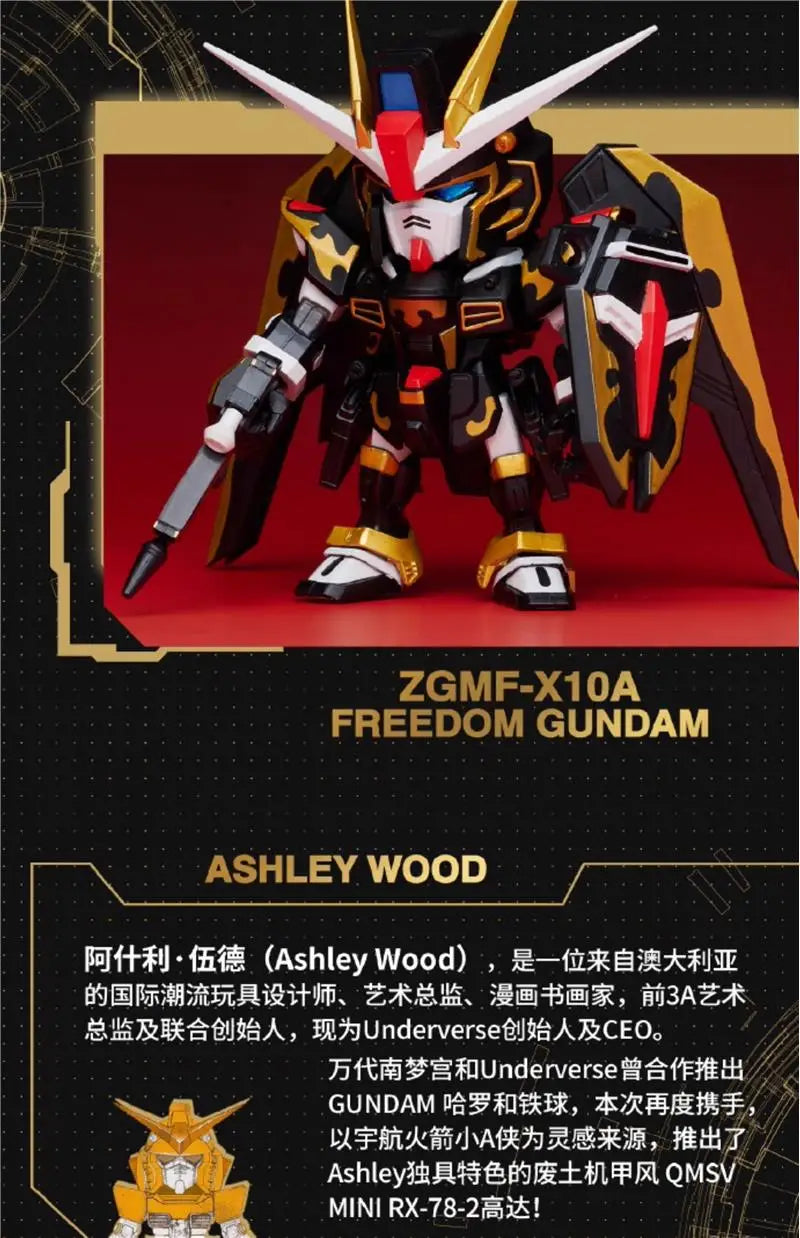 Original Bandai Gundam Blind Box QMSV 5TH Anniversary Special Toy Mystery Box RX-78-2 ZAKU FREEDOM XXXG-00W0 Action Figure Gift