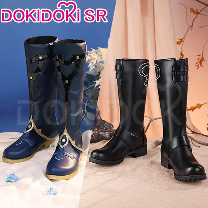 IN STOCK Anaxa Sunday Jiaoqiu Shoes Cosplay Game Honkai: Star Rail Cosplay DokiDoki-SR Men Black Boots Anaxa Cosplay Boots