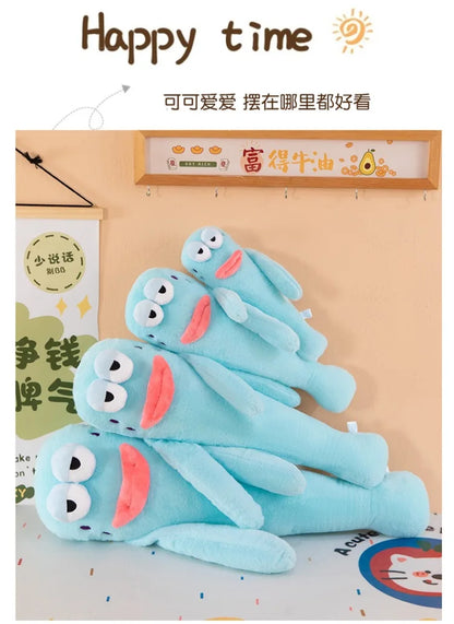 Sanrio 80cm Cute Plush Cartoon Ugly Fish Stuffed Toy Funny Knock Knock Doll New Viral Kids Birthday Christmas Gift for Children