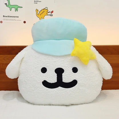 65cm Big Size Maltese Line Hat Dog Cartoon Anime Plush Stuffed Doll Toy Cute Room Bolster Sleeping Pillow Plushies Holiday Gifts