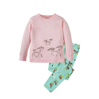 Boys Pajamas Sets 2 to 3 4 5 6 7 8 Years Cotton Long Sleeve Toddler Boy Pijama Autumn Winter Kids Sleepwear Set Children Clothes