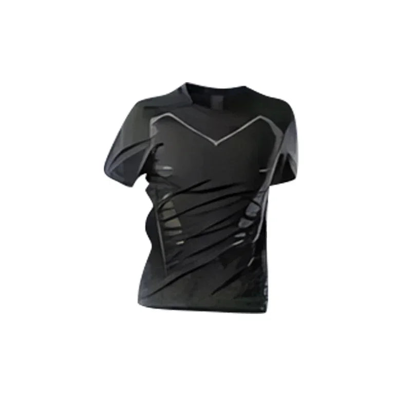 Men’s Sportswear Suit 1-5pcs – All-Season Running Cycling & Fitness Quick-Dry Track Set - Short sleeve / S