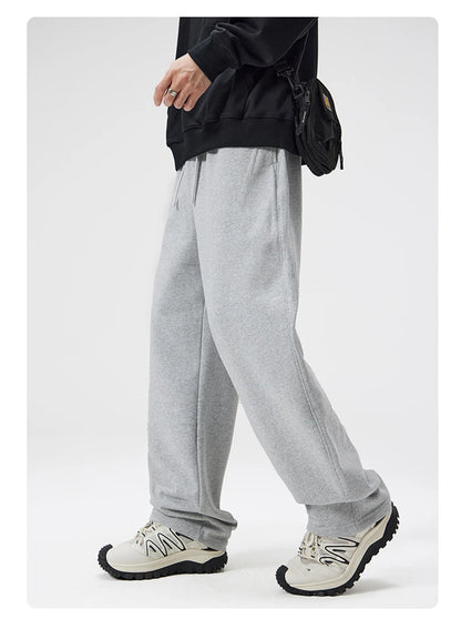 ZODF 2025 Winter Man Basic 420gsm Straight Pants Unisex Loose Clean Fit Sport Trousers Brand Streetwears HY0061