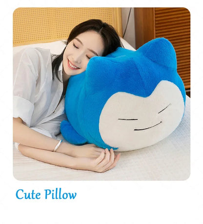 30-65cm Pokemo Snorlax Plush Toy Pillow Cute  Anime Cartoon Snorlax Doll Huge Cushion Sleep Pillow for Kids Birthday Xmas Gift