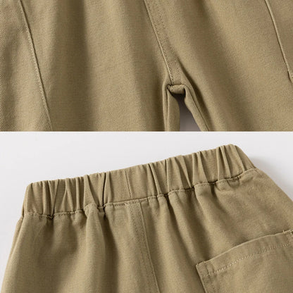 Soft Cotton Toddler Boy Pants for Kids 2 to 3 4 5 6 7 Years Spring Autumn Children Pants Boutique White Khaki Gray Baby Clothes