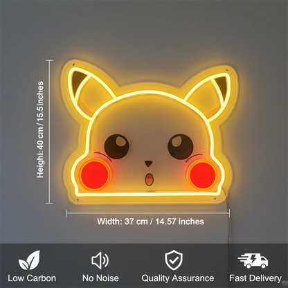 Custom Anime Pokemon  Acrylic Neon LED Light One Piece  Artwork for Home Festival Decor Party Bar Hotel Salon Shop,Etc.
