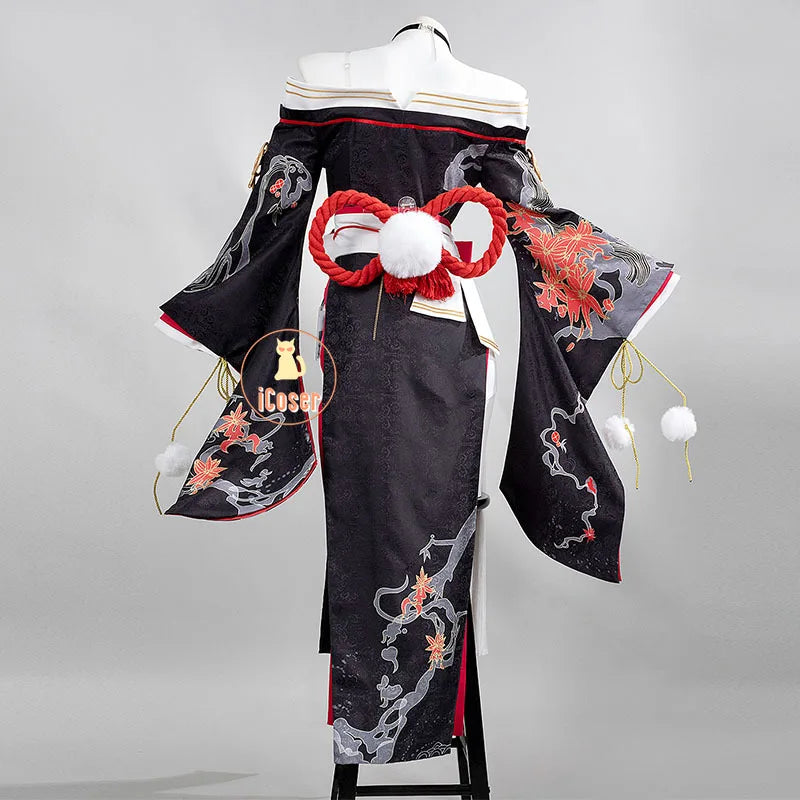 Neverness To Everness Hotori Cosplay Costume Dress Headwear Earrings Game NTE Outfit Halloween Party for Women Girls Role Play