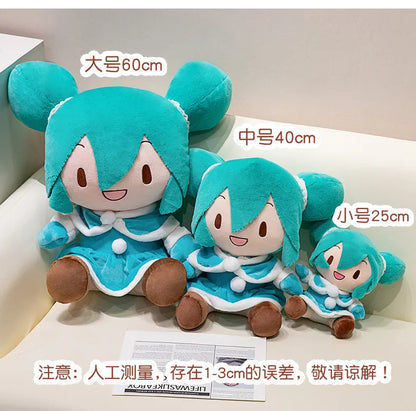 Lovely Hatsune Miku Fufu Plush Toys Preciality Classic Deep Sea Collection SEGA Hatsune Miku Stuffed Doll  Kids Xmas Gifts
