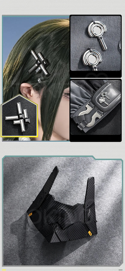 Endministrator A B Cosplay Costume Game Arknights DokiDoki-SR Men Endministrator Cosplay Mask Halloween