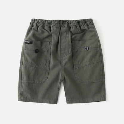 Cargo Shorts Boys 2 to 8 Years 2025 Boutique Cotton Toddler Boy Short Pants Korean Brown Black Army Beach Shorts Fashion Clothes