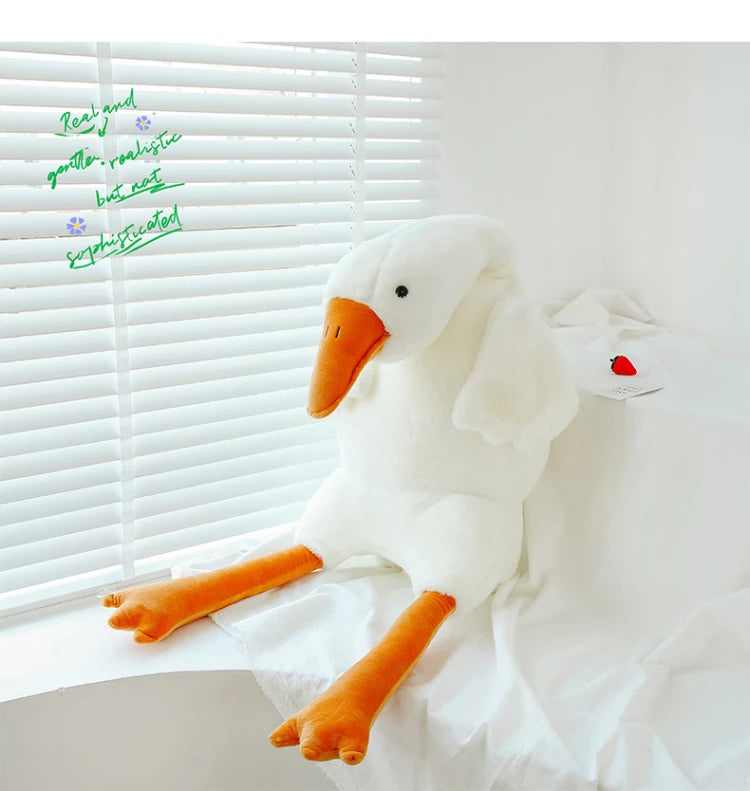190cm Cute Big White Goose Pillow Decoration Stuffed Toy Big Goose Doll Sleeping In Bed Christmas Gift Girl Plush Stuffed Toys