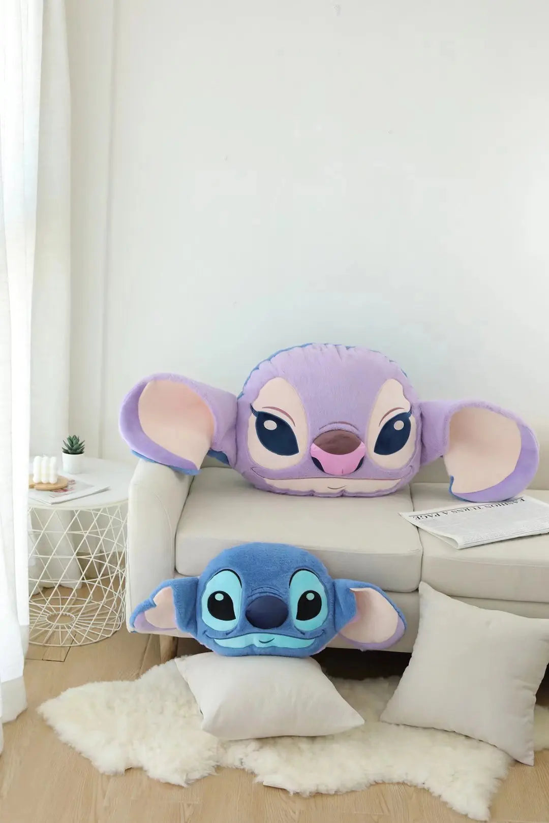 45-110cmGenuine Disney Stitch Double Sided Pillow Cushion Kawaii Soft Stuffed Animal Anime Cartoon Room Decor Kids Birthday Gift