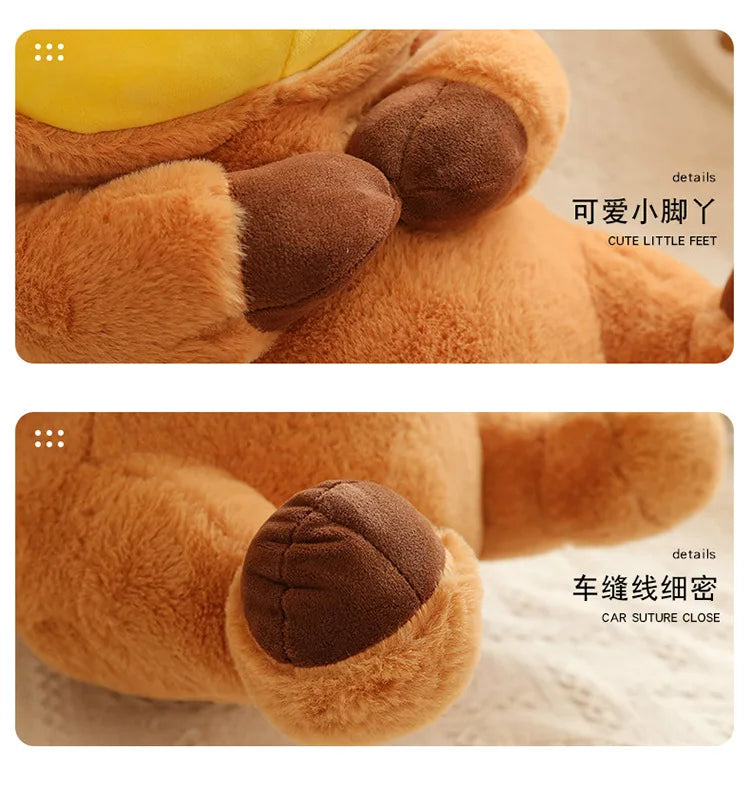 Disney 35-65cm Large-sized Winnie The Pooh Plush Toy with A Removable Hat A Cuddly Doll for Sleeping and Hugging Festival Gifts
