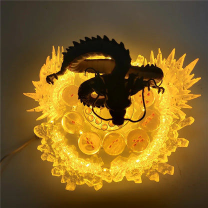 Anime Figures Shenron Dragon Ball Z GK Shenlong Super Saiyan LED Light PVC Action Figures 16cm Toys for Children Collector Model
