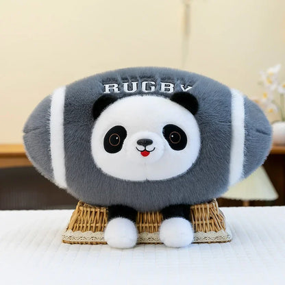 Creative Rugby Capybara Doll Cute Panda Plush Toys Pillow Capibara Seat Cushion Girls Children Birthday Gift Soft Stuffed Animal
