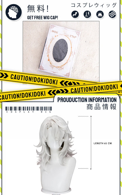 IN STOCK Varka Durin Rerir Wig Game Genshin Impact Song of the Welkin Moon DokiDoki Knights of Favonius Varka Wig Halloween Horn