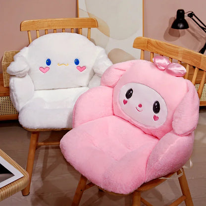 Sanrio Cute Soft Seat Cushion Kuromi My Melody Back Cushion Chair Cinnamoroll Sitting Cushion Sofa Bed Home Decor Gifts Girl