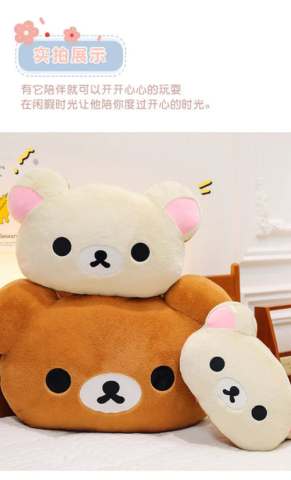 75CM Big Size Rilakkuma Kawaii Cartoon Anime Plush Stuffed Doll Room Decoration Plushies Pillow Cute Peluche Ornaments Gifts