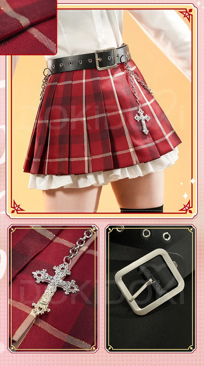 IN STOCK Takanashi Rikka Cosplay Costume Anime Love,Chunibyo & Other Delusions DokiDoki-SR Halloween Cute Uniform Takanashi Wig