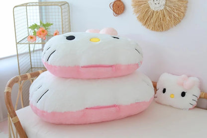 Sanrio Cuddly Hello Kitty Back Cushion Soft Cartoon Pillow Sofa Bed Bay Window Home Decor Pillow Hug Plushies Xmas Gift For Girl