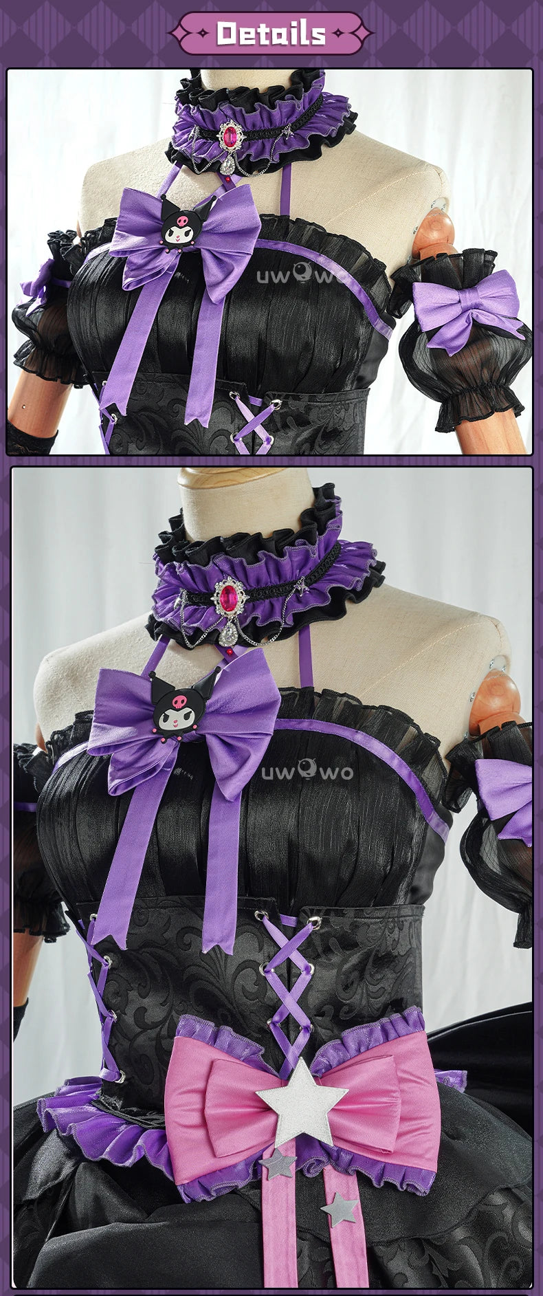 UWOWO Collab series: Game Identity V Blood Queen Mary Cosplay Costume Purple Costume
