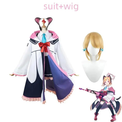Blue Archive Saiba Momoi Cosplay Costume Set Polyester Asian Size - C1W1 / S
