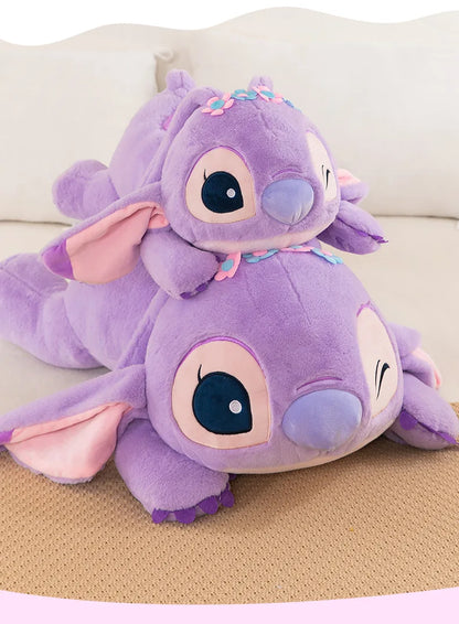 80cm Big Size Disney Lilo & Stitch Cartoon Anime Plush Stuffed Doll Room Kawai Plushies Pillow Ornaments Children's Holiday Gift