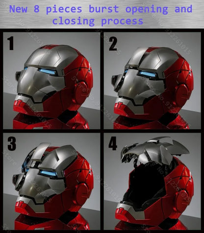 NEW Iron Man Helmet Mk5 Electric Voice Activated Control Wearable Mask 1:1 Automatic Opening Closing Model Figure Adult Toy Gift
