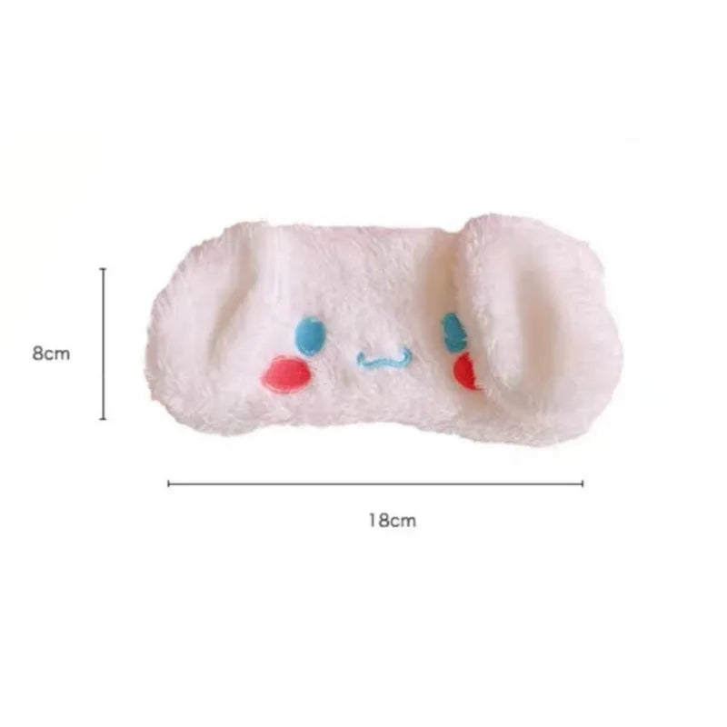 New Kawaii Sanrio Cinnamoroll Plush Eye Mask Anime Cinnamoroll Blackout Eye Mask Lunch Break Sleep Ladies Eye Protection