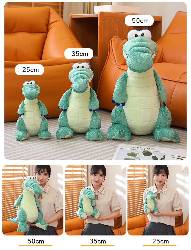 25-50cm Cartoon Crocodile Plush Toy Cute Alligator Soft Plushies Stuffed Animal Cayman Doll Boy Girl Birthday Gift
