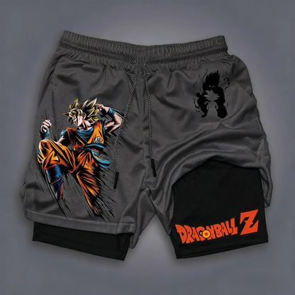 New Anime Dragon Ball Gym Quick Dry Shorts Men Summer Y2k Casual Sports Running Shorts Breathable Mesh Streetwear Fashion Pants