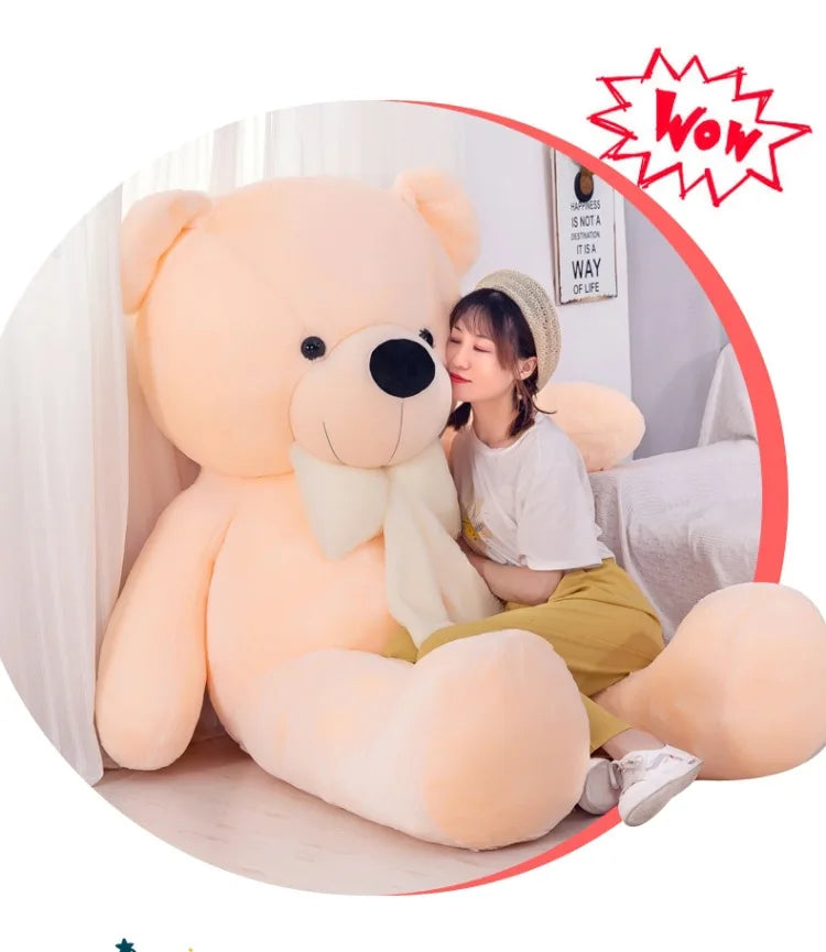 160Cm Big sweater bow tie Plush Toy Teddy Bear Giant Stuffed Animals Birthday Anniversary Gift Soft Sleeping Pillow Grilfriend