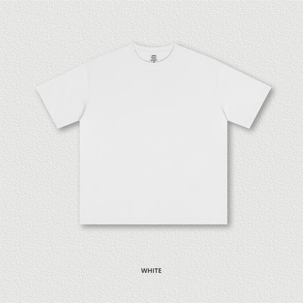 ZODF New 2025 Spring Summer 235gsm Solid Cotton T-Shirts For Men Women Unisex Loose Basic T Shirt Tees Brand Tops HY0970